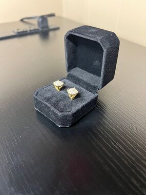 11mm Round Flat Halo Style Earrings